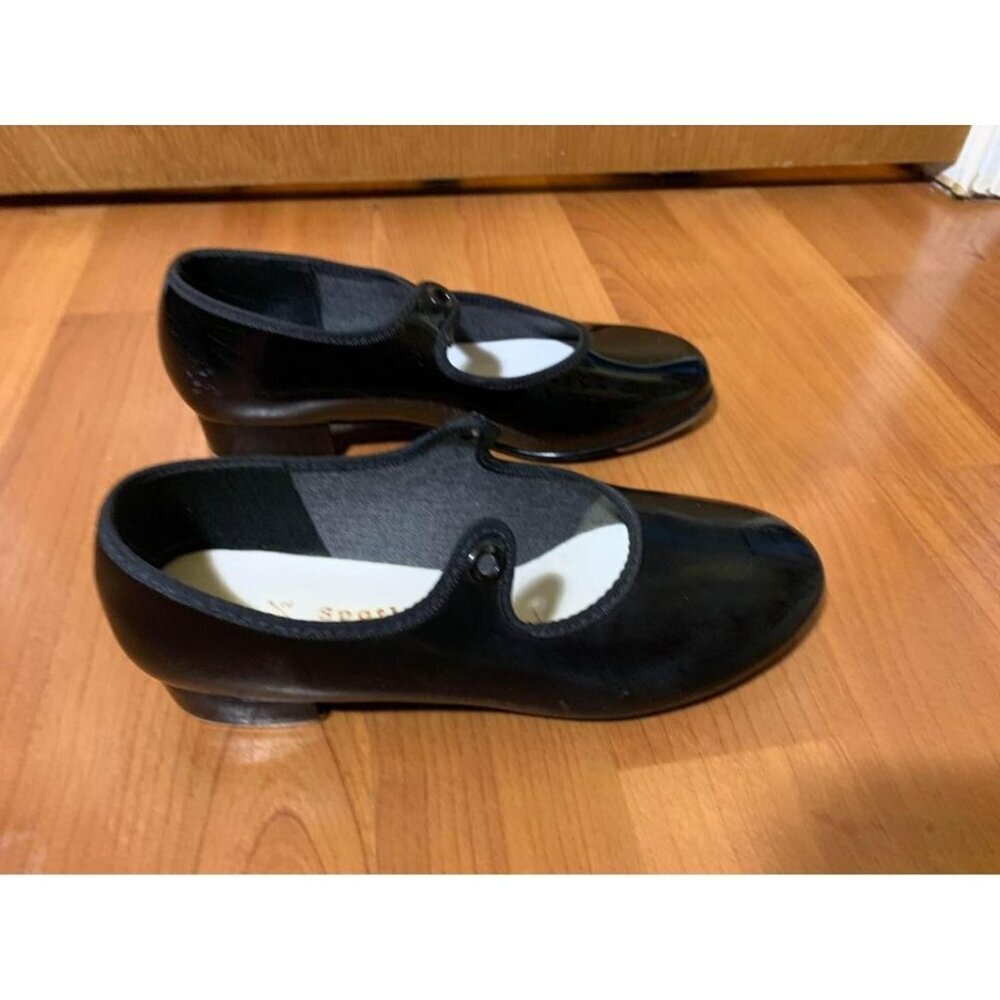 Spotlights Tap Shoes Black Little Girls Size 12.5
